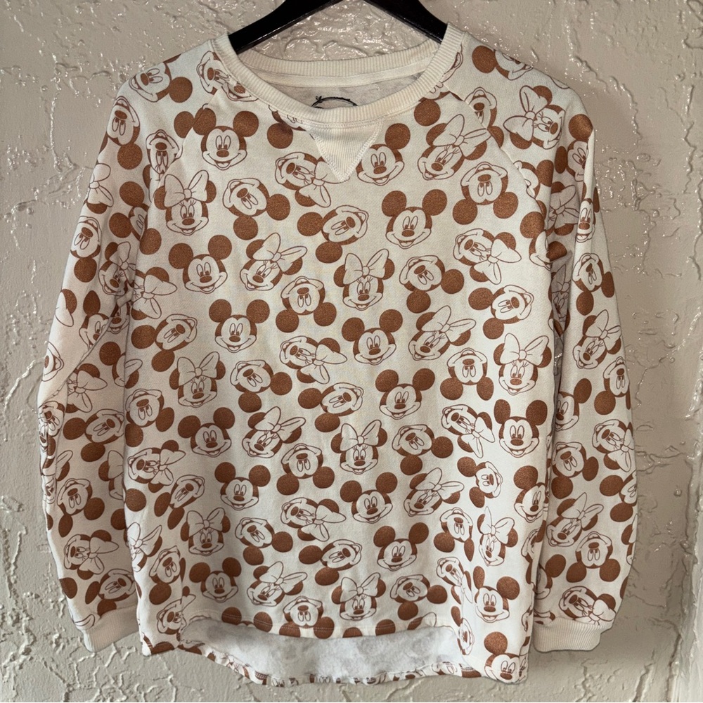 Disney Minnie Mickey Mouse Print Crewneck XL (15-17) - Picture 3 of 6